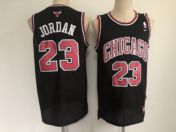 Men's Chicago Bulls #23 Michael Jordan Black Stitched Jersey